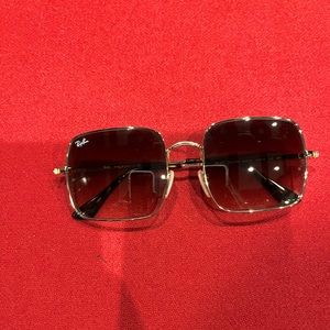 Ray-Ban 1971 Square gold frame non-polarized